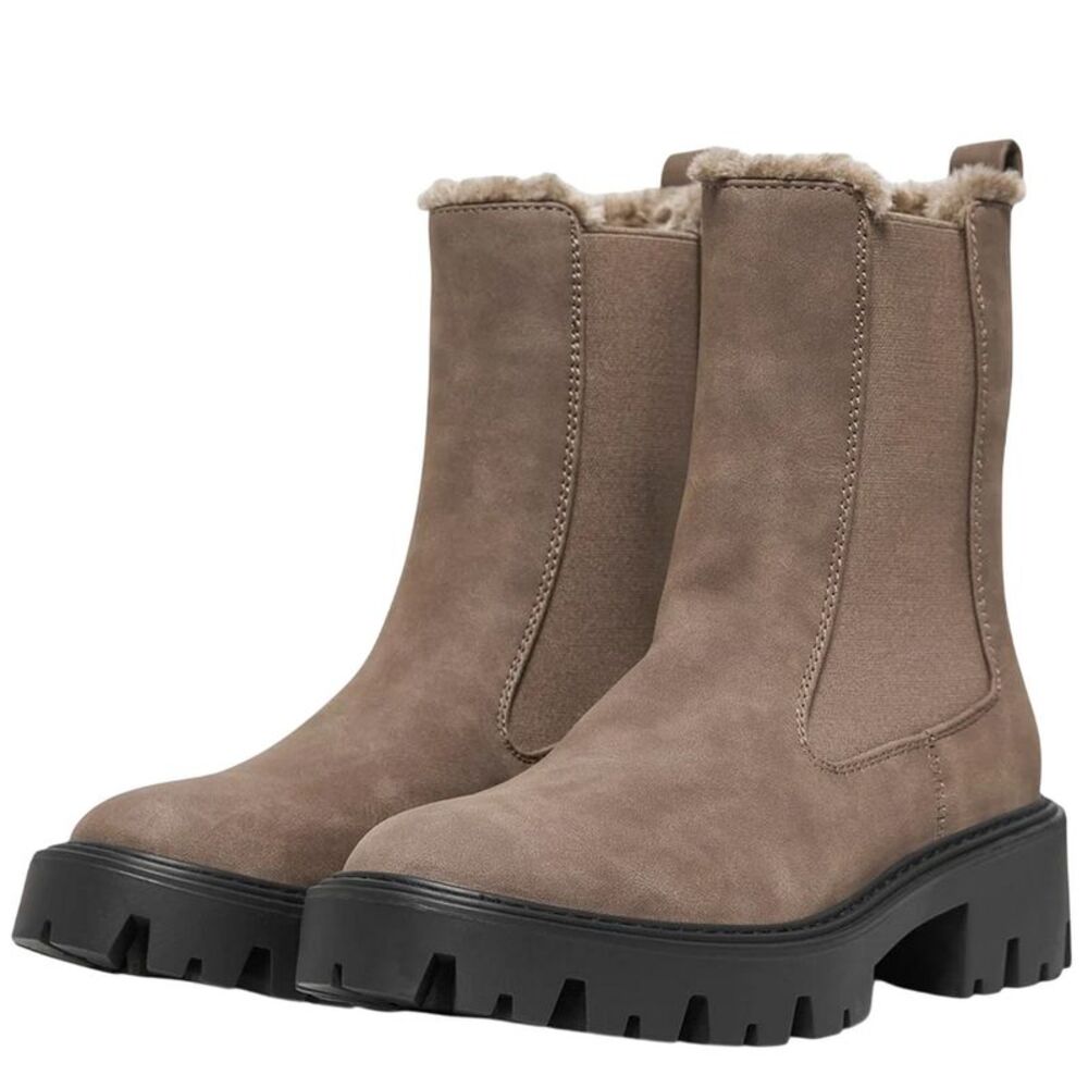 Only Womens/Ladies Betty-9 Calf Boots / Brown Stone